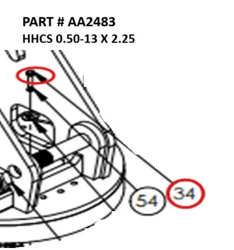 HHCS 0.50-13 X 2.25 - Part No. AA2483