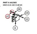 HHCS 0.31-18 X 3.00 G5 - Part No. AA2365
