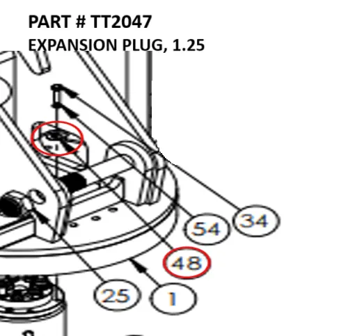 EXPANSION PLUG, 1.25 - Part No. 630459