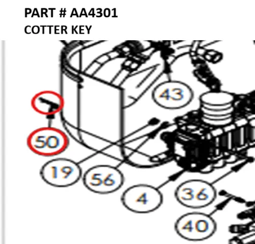 COTTER KEY - Part No. AA4301