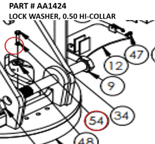 LOCK WASHER, 0.50 HI-COLLAR - Part No. AA1424
