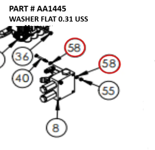 WASHER FLAT 0.31 USS - Part No. AA1445