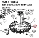 8085 DOUBLE ROW TURNTABLE BEARING - Part No. HH5015