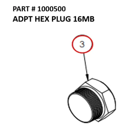 ADPT HEX PLUG 16MB - Part No. 1000500