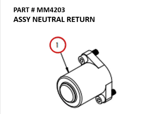 ASSY NEUTRAL RETURN - Part No. MM4203