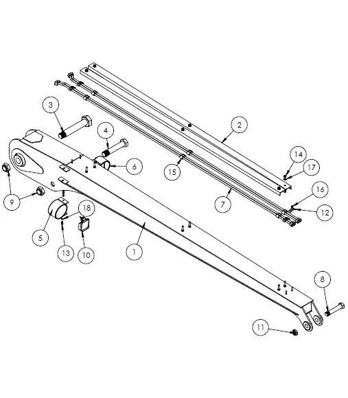 ASSY 1050XR STRT JIB, 12.75' 5013873