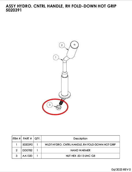 NUT HEX .50-13 UNC G8 - Part No. AA1320