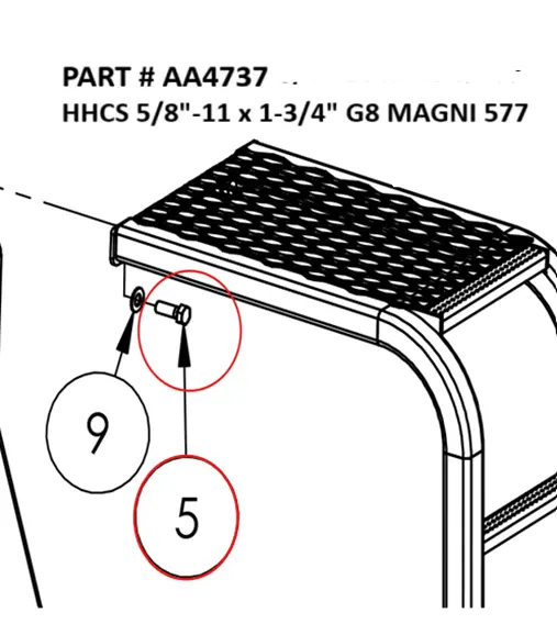 HHCS 5/8"-11 x 1-3/4" G8 MAGNI 577 - Part No. AA4737