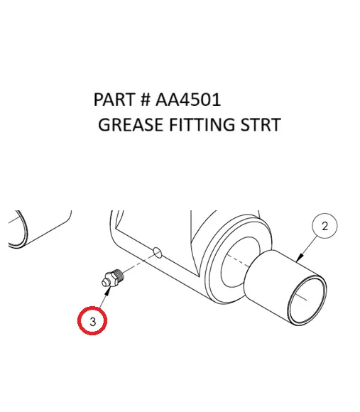  GREASE FITTING STRT - Part No. AA4501