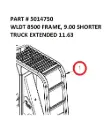 WLDT 8500 FRAME, 9.00 SHORTER TRUCK EXTENDED 11.63 - Part No. 5014750