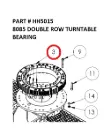 8085 DOUBLE ROW TURNTABLE BEARING - Part No. HH5015