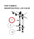 MOUNTING STUD, 1.25 X 26.50 - Part No. 460015