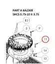 SHCS 0.75-10 X 3.75 - Part No. AA2309