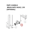  BRASS GATE VALVE, 2.50 (OPTIONAL) - Part No. GG9612