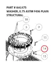 WASHER, 0.75 ASTM F436 PLAIN STRUCTURAL - Part No. AA1475