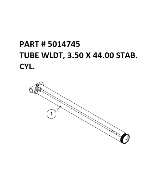 TUBE WLDT, 3.50 X 44.00 STAB. CYL. - Part No. 5014745