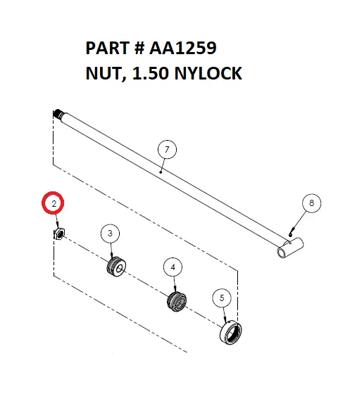 NUT, 1.50 NYLOCK - Part No. AA1259
