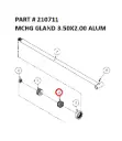 MCHG GLAND 3.50X2.00 ALUM - Part No. 210711