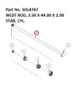 WLDT ROD, 3.50 X 44.00 X 2.00 STAB. CYL. - Part No. 5014747