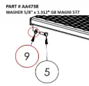 WASHER 5/8" x 1.312" G8 MAGNI 577 - Part No. AA4738