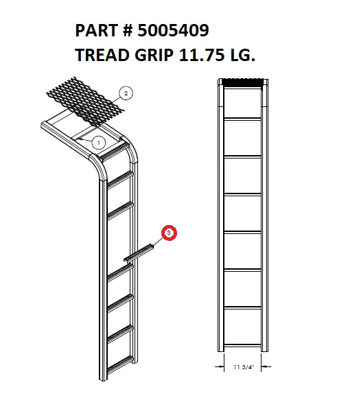 TREAD GRIP 11.75 LG. - Part No. 5005409