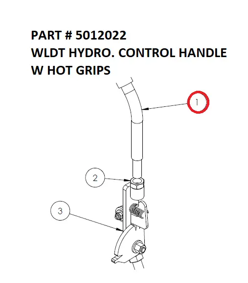 WLDT HYDRO. CONTROL HANDLE W HOT GRIPS - Part No. 5012022