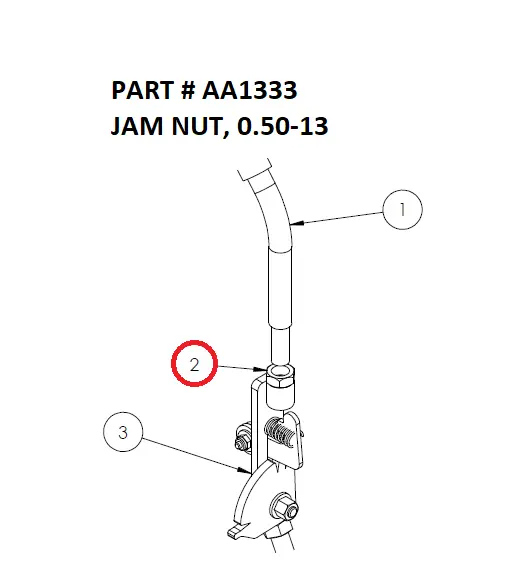 JAM NUT, 0.50-13 - Part No. AA1333