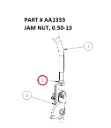 Jam Nut, 1/2"-13 for Serco 8500 (Part AA1333)