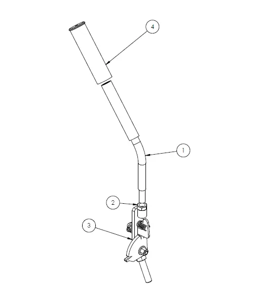 ASSY HYDRO. CONTROL HANDLE, RH FOLD DOWN WITH HOT GRIPS 5012021
