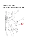 WLDT MALE HINGE HALF, RH - Part No. 5011847
