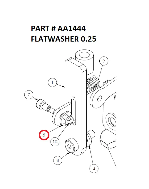 FLATWASHER 0.25 - Part No. AA1444