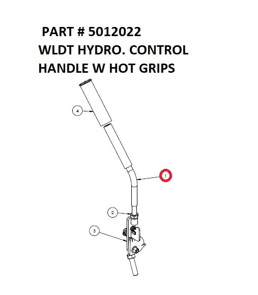 WLDT HYDRO. CONTROL HANDLE W HOT GRIPS - Part No. 5012022
