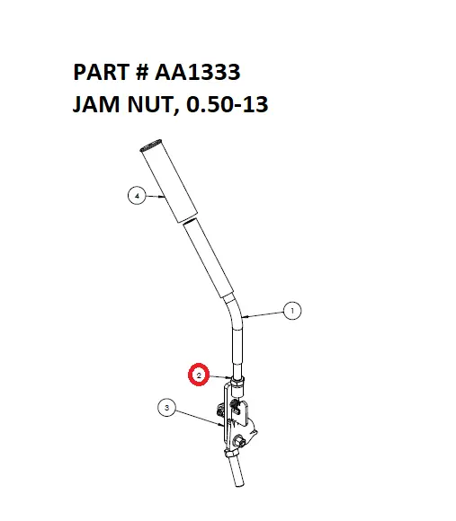 JAM NUT, 0.50-13 - Part No. AA1333
