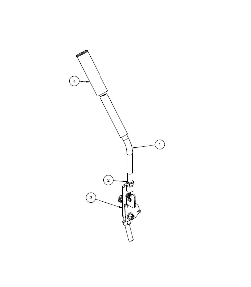 ASSY HYDRO. CONTROL HANDLE, LH FOLD DOWN WITH HOT GRIPS 5012020