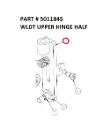 WLDT UPPER HINGE HALF - Part No. 5011845