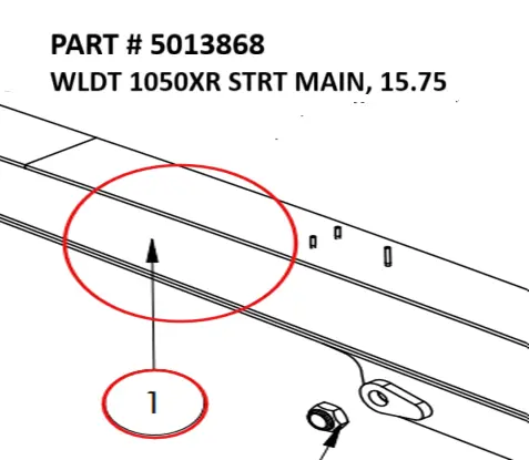 WLDT 1050XR STRT MAIN, 15.75' - Part No. 5013868