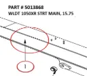 WLDT 1050XR STRT MAIN, 15.75' - Part No. 5013868