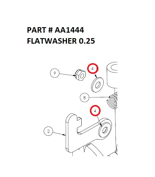  FLATWASHER-0.25 - Part No. AA1444