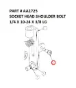 SOCKET HEAD SHOULDER BOLT 1/4 X 10-24 X 3/8 LG - Part No. AA2725