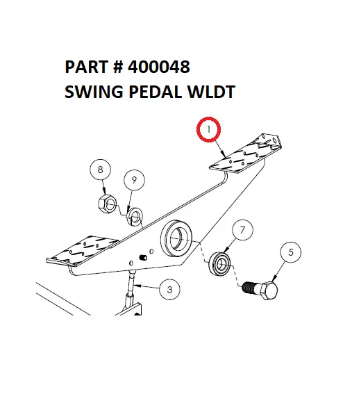 SWING PEDAL WLDT - Part No. 400048