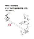 Serco 8500 Swing Linkage Rod Weldment, OBJ Triple (Part 5009266)