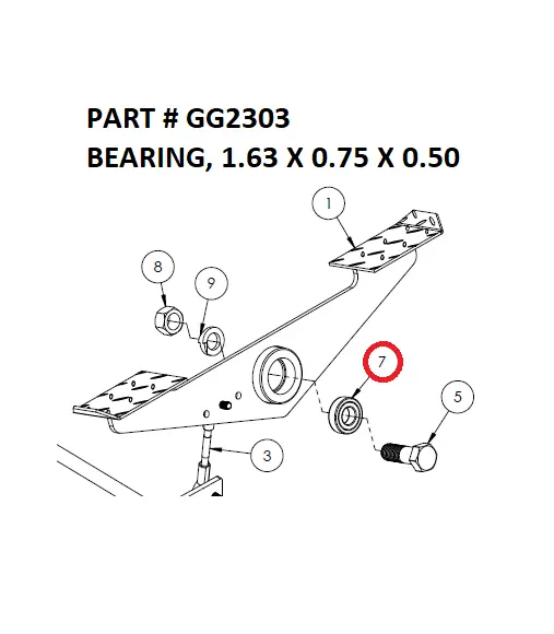 BEARING, 1.63 X 0.75 X 0.50 - Part No. GG2303