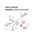 BEARING, 1.63 X 0.75 X 0.50 - Part No. GG2303