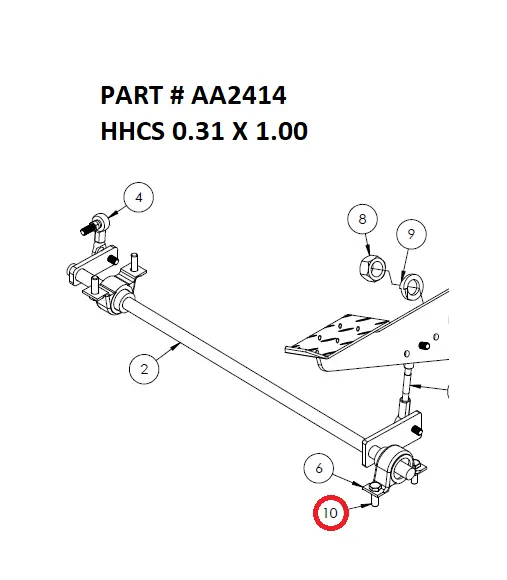  HHCS 0.31 X 1.00 - Part No. AA2414