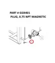  PLUG, 0.75 NPT MAGNETIC - Part No. GG9401