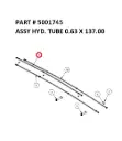 ASSY HYD. TUBE 0.63 X 137.00 - Part No. 5001745