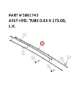 ASSY HYD. TUBE 0.63 X 175.00, L.H. - Part No. 5001743