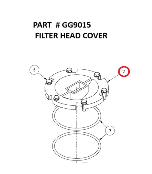  FILTER HEAD COVER - Part No. GG9015