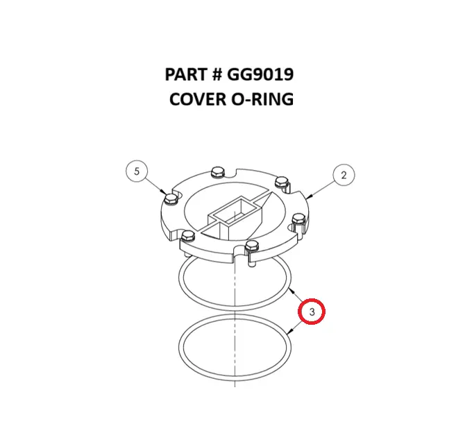 COVER O-RING - Part No. GG9019