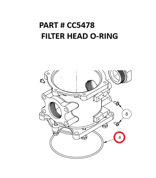  FILTER HEAD O-RING - Part No. CC5478